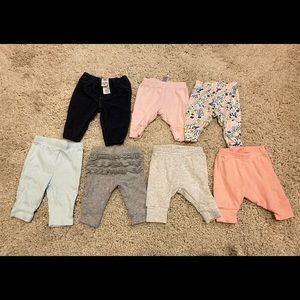 Baby girl newborn pants bundle